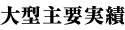 大型主要実績