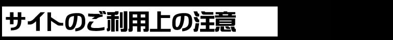 サイト利用上の注意